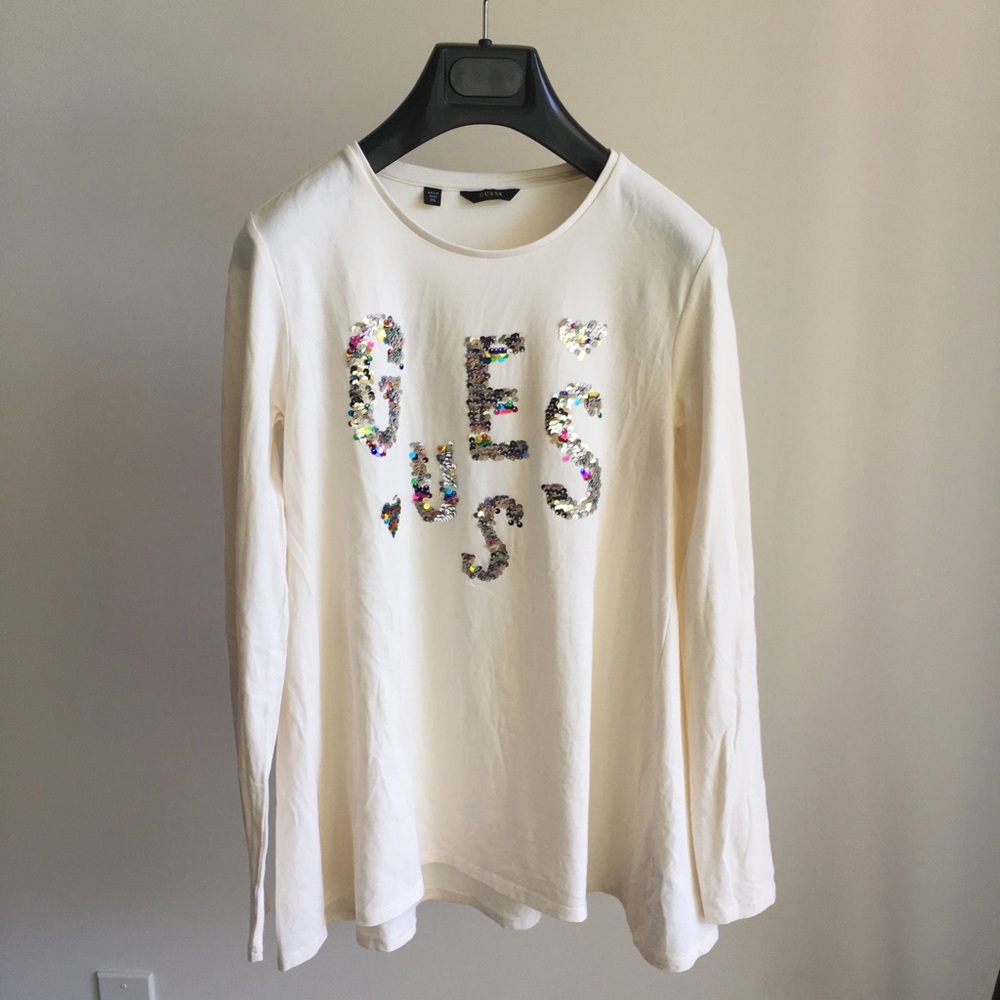 GUESS Cream Sparkle Shirt